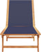 vidaXL - Ligbed - massief - acaciahout - en - textileen - blauw