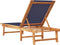 vidaXL - Ligbed - massief - acaciahout - en - textileen - blauw