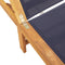 vidaXL - Ligbed - massief - acaciahout - en - textileen - blauw