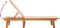 vidaXL - Ligbed - massief - acaciahout - en - textileen - crèmekleurig