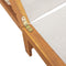 vidaXL - Ligbed - massief - acaciahout - en - textileen - grijs