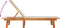 vidaXL - Ligbed - massief - acaciahout - en - textileen - grijs