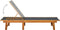 vidaXL - Ligbed - massief - acaciahout - en - textileen