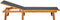 vidaXL - Ligbed - massief - acaciahout - en - textileen