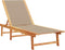 vidaXL - Ligbed - massief - acaciahout - en - textileen - taupe