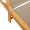 vidaXL - Ligbed - massief - acaciahout - en - textileen - taupe