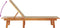 vidaXL - Ligbed - massief - acaciahout - en - textileen - taupe