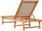 vidaXL - Ligbed - massief - acaciahout - en - textileen - taupe