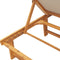 vidaXL - Ligbed - massief - acaciahout - en - textileen - taupe