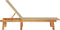 vidaXL - Ligbed - massief - acaciahout - en - textileen - taupe