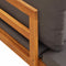 vidaXL - Ligbed - met - 1 - armleuning - massief - acaciahout - donkergrijs