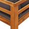 vidaXL - Ligbed - met - 1 - armleuning - massief - acaciahout - donkergrijs
