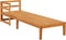 vidaXL - Ligbed - met - 1 - armleuning - massief - acaciahout - donkergrijs