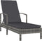 vidaXL - Ligbed - met - armleuningen - poly - rattan - grijs