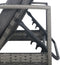 vidaXL - Ligbed - met - armleuningen - poly - rattan - grijs