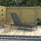 vidaXL - Ligbed - met - armleuningen - poly - rattan - grijs