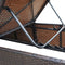 vidaXL - Ligbed - met - crèmewit - kussen - poly - rattan - bruin