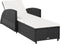 vidaXL - Ligbed - met - crèmewit - kussen - poly - rattan - zwart