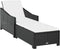 vidaXL - Ligbed - met - crèmewit - kussen - poly - rattan - zwart