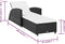 vidaXL - Ligbed - met - crèmewit - kussen - poly - rattan - zwart