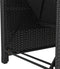 vidaXL - Ligbed - met - crèmewit - kussen - poly - rattan - zwart