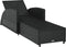 vidaXL - Ligbed - met - crèmewit - kussen - poly - rattan - zwart