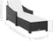 vidaXL - Ligbed - met - crèmewit - kussen - poly - rattan - zwart