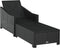 vidaXL - Ligbed - met - crèmewit - kussen - poly - rattan - zwart