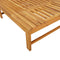vidaXL - Ligbed - met - donkergrijs - lig- - en - hoofdkussen - massief - acaciahout