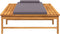 vidaXL - Ligbed - met - donkergrijs - lig- - en - hoofdkussen - massief - acaciahout