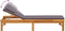 vidaXL - Ligbed - met - donkergrijs - lig- - en - hoofdkussen - massief - acaciahout