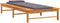 vidaXL - Ligbed - met - donkergrijs - lig- - en - hoofdkussen - massief - acaciahout