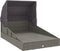 vidaXL - Ligbed - met - inklapbaar - dak - 200x114x128 - cm - poly - rattan - grijs