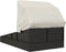 vidaXL - Ligbed - met - inklapbaar - dak - 200x114x128 - cm - poly - rattan - zwart