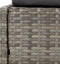 vidaXL - Ligbed - met - inklapbaar - dak - 200x114x128 - cm - poly - rattan - grijs