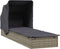 vidaXL - Ligbed - met - inklapbaar - dak - 213x63x97 - cm - poly - rattan - grijs