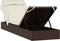 vidaXL - Ligbed - met - inklapbaar - dak - 213x63x97 - cm - poly - rattan - bruin