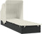 vidaXL - Ligbed - met - inklapbaar - dak - 213x63x97 - cm - poly - rattan - zwart