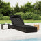 vidaXL - Ligbed - met - inklapbaar - dak - 213x63x97 - cm - poly - rattan - zwart