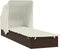 vidaXL - Ligbed - met - inklapbaar - dak - 213x63x97 - cm - poly - rattan - bruin