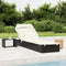 vidaXL - Ligbed - met - inklapbaar - dak - 213x63x97 - cm - poly - rattan - zwart