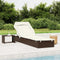 vidaXL - Ligbed - met - inklapbaar - dak - 213x63x97 - cm - poly - rattan - bruin