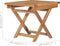 vidaXL - Ligbed - met - inklapbare - tafel - massief - teakhout