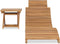 vidaXL - Ligbed - met - inklapbare - tafel - massief - teakhout