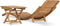 vidaXL - Ligbed - met - inklapbare - tafel - massief - teakhout