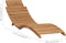 vidaXL - Ligbed - met - inklapbare - tafel - massief - teakhout