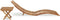vidaXL - Ligbed - met - inklapbare - tafel - massief - teakhout