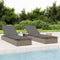 vidaXL - Ligbed - met - kussen - 1 - st - 201x55x62 - cm - poly - rattan - grijs