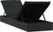 vidaXL - Ligbed - met - kussen - 1 - st - 201x55x62 - cm - poly - rattan - zwart