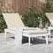 vidaXL - Ligbed - met - kussen - 186x60x29 - cm - polypropeen - wit